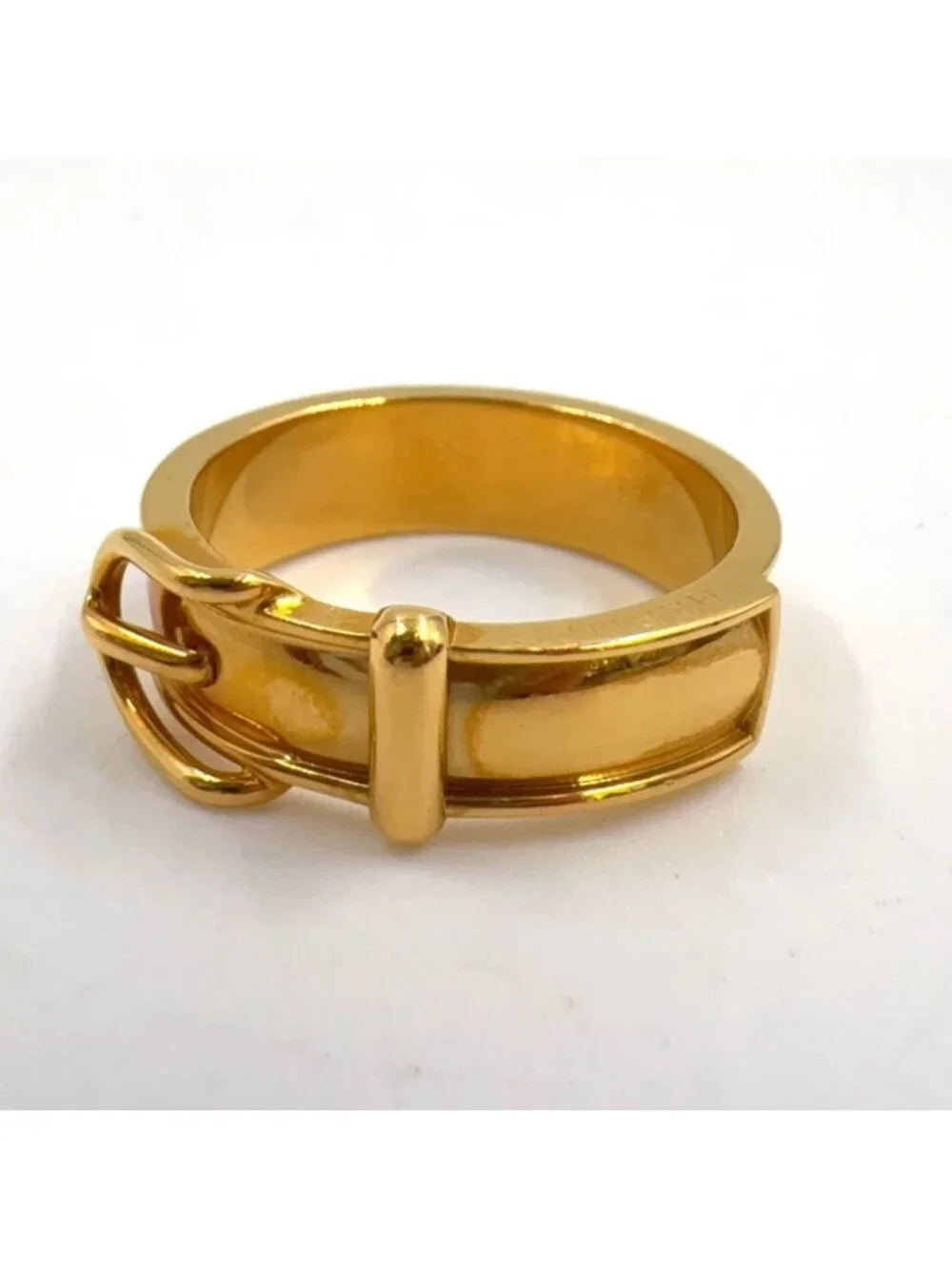 Hermes Ceinture Metal Gold Scarf Ring